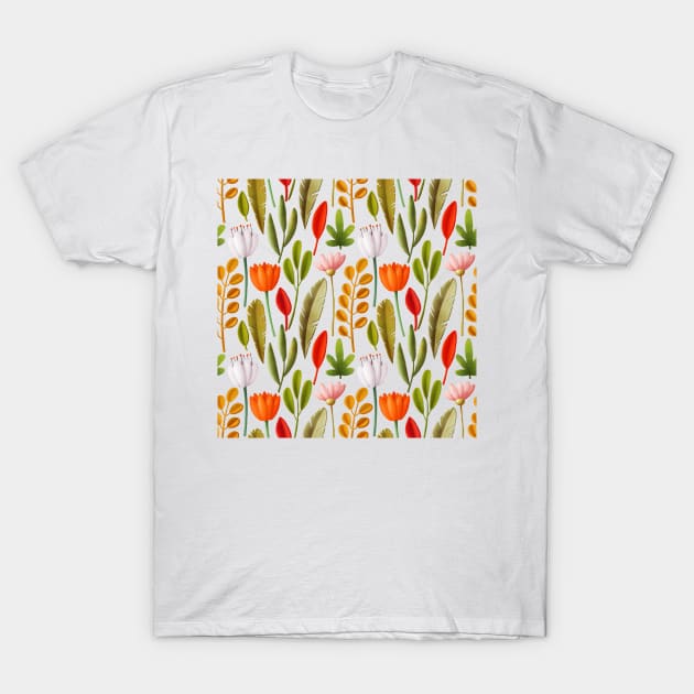 Best Flower Pattern T-Shirt by giantplayful